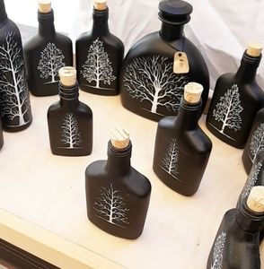 Hand painted French bottles
